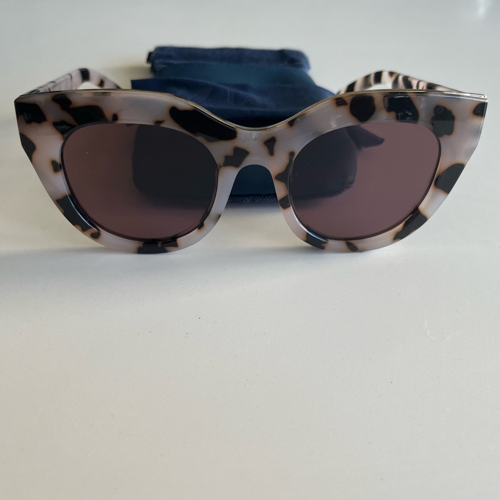 Le Specs Tortoiseshell Cat Eye Sunglasses with Brown Lenses